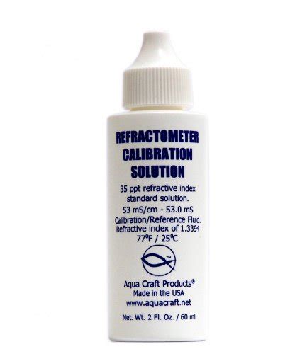 refractometer calibration solution aqua craft produts 53ms|Standard Seawater 35 ppt Refractometer Calibration Solution.